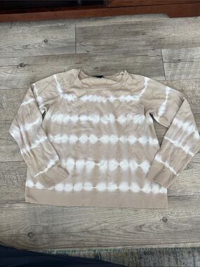 Sanctuary Beige Cream Tie Dye Lightweight Knit Sweater Women’s Size L